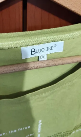 T-shirt verde chiaro con parti laminate, L/XL