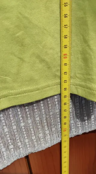 T-shirt verde chiaro con parti laminate, L/XL