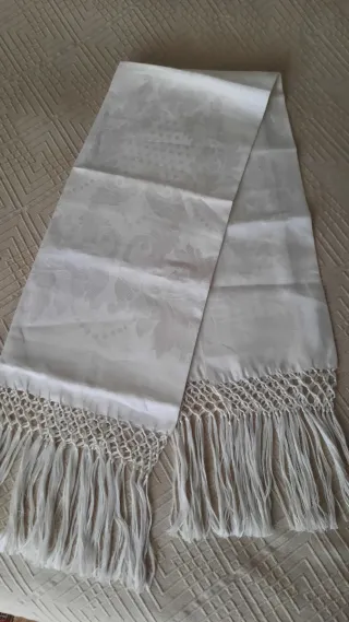 Asciugamano Lino Bianco con Frange