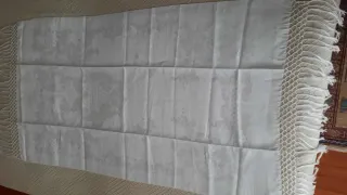 Asciugamano Lino Bianco con Frange