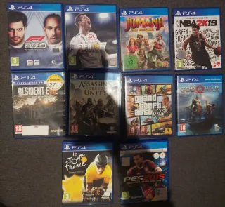 Consola PS4 y 2 Mandos PS4 DualShock + 10 juegos