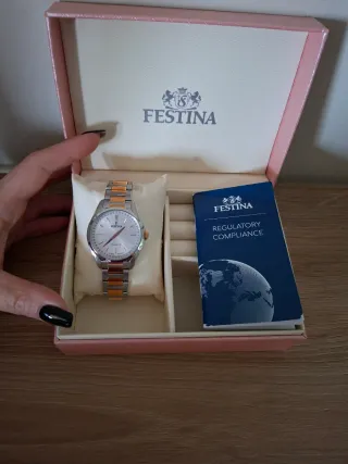 Orologio Festina donna oro e argento