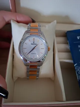 Orologio Festina donna oro e argento