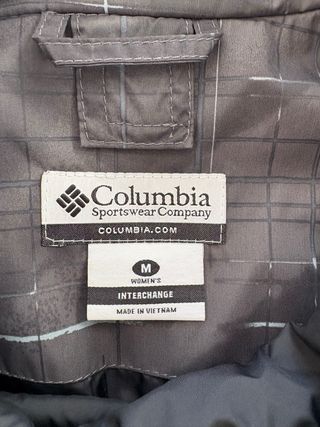 Impermeable Columbia Mujer Negro/Gris