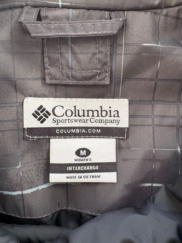 Impermeable Columbia Mujer Negro/Gris