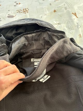 Impermeable Columbia Mujer Negro/Gris