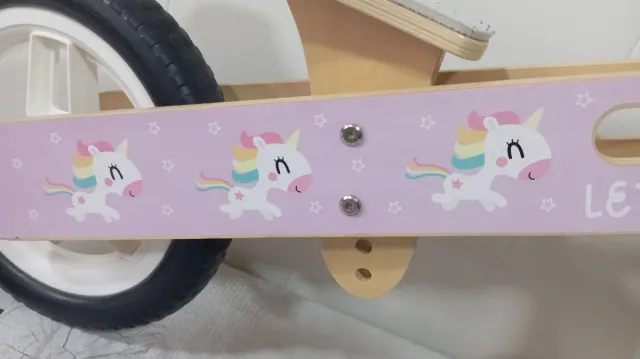 Bicicletta di equilibrio in legno unicorni