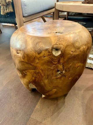 Pouf legno massello di Teak