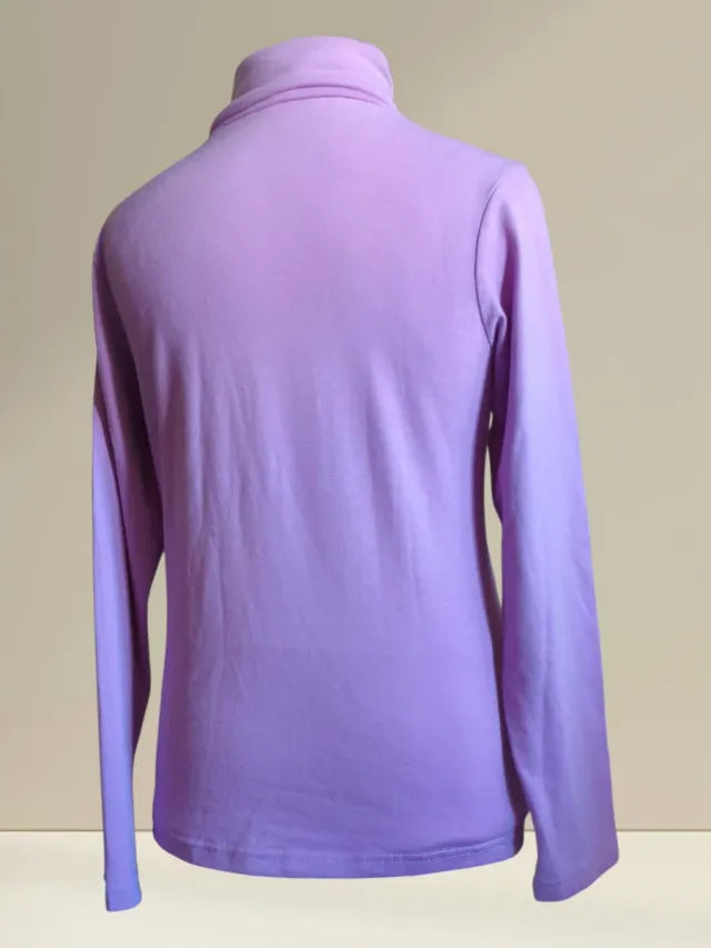 Jersey cuello vuelto Hello Kitty niña morado