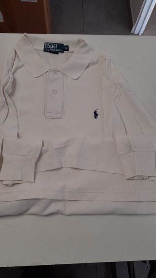 Polo Ralph Lauren Manga Larga Blanco XL