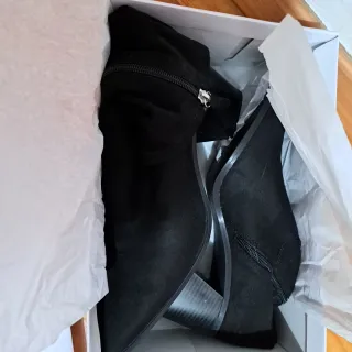 Botines tacón plataforma mujer negros