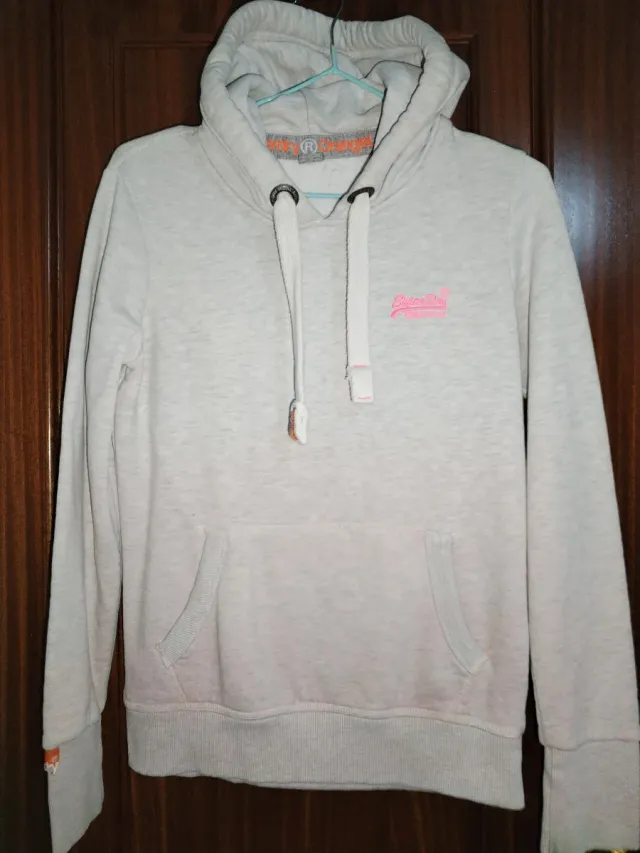 Sudadera Superdry Gris y Rosa