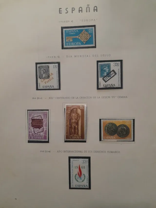 52 sellos 1968. Series Completas