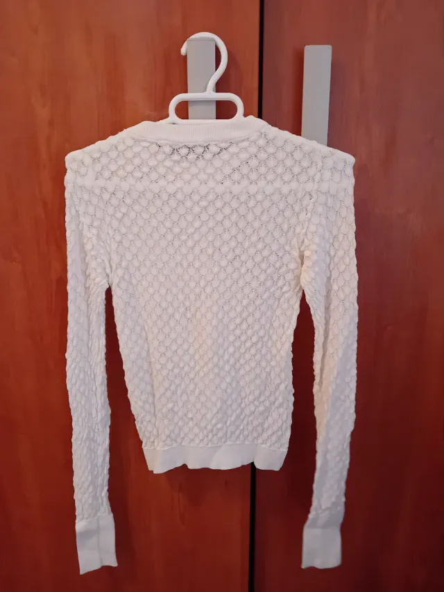 Camiseta Zara Transparente Blanca Talla S