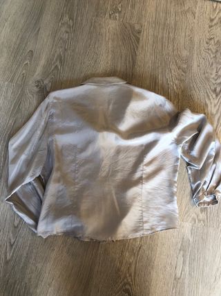 Camisa Carolina Herrera Seda Gris Mujer