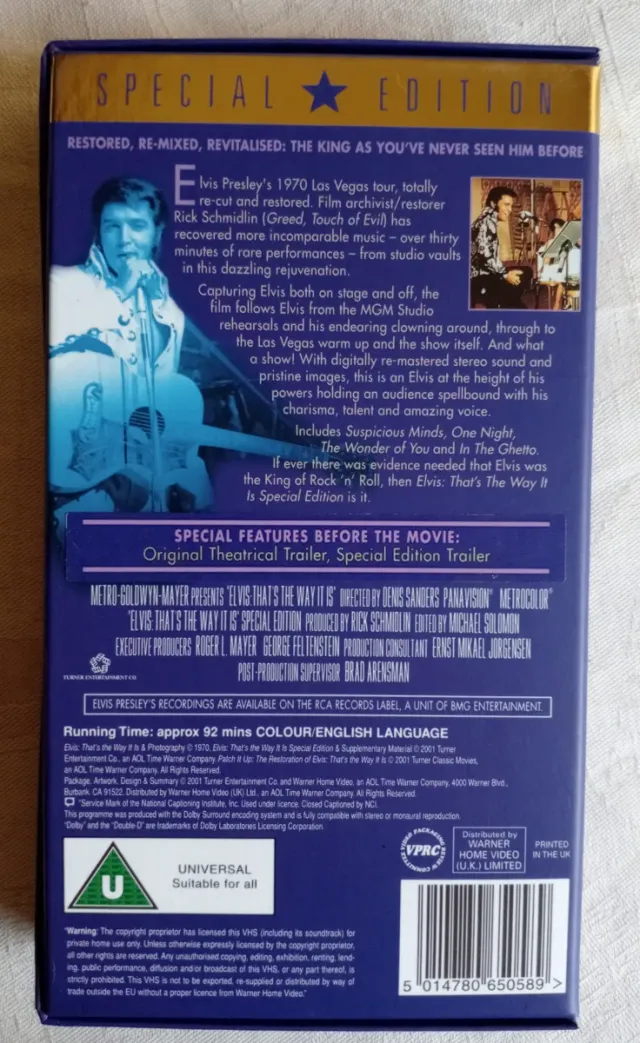 VHS Elvis Presley That's the Way It Is