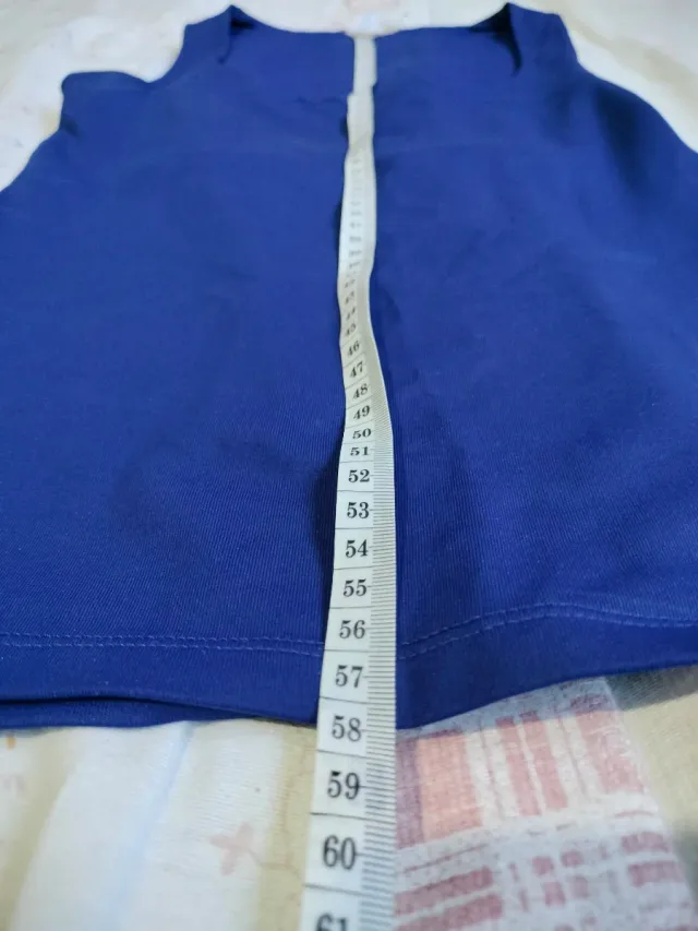 Camiseta sin mangas azul mujer