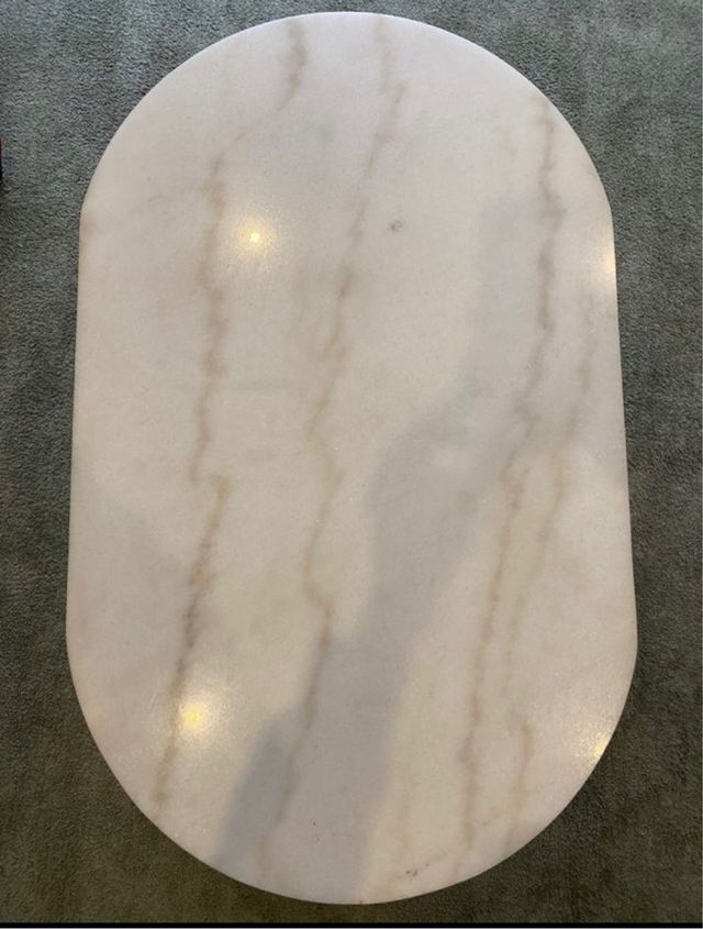 Mesa auxiliar mármol y metal Habitat