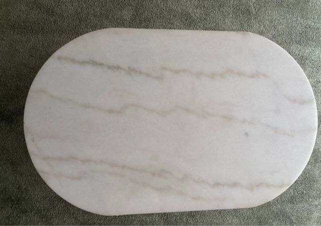 Mesa auxiliar mármol y metal Habitat