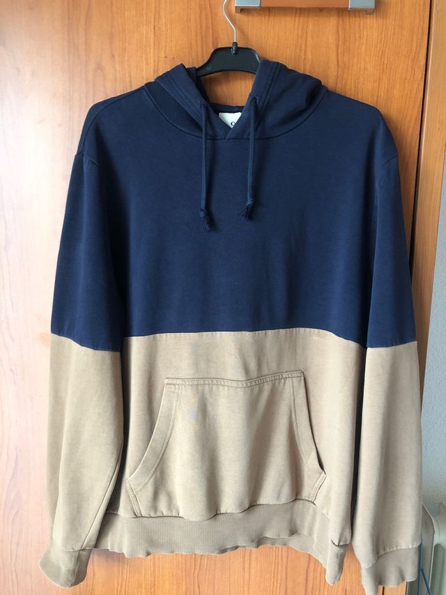 Sudadera con capucha bicolor Talla XL