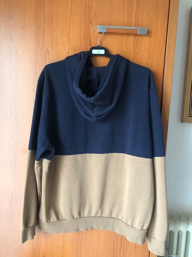 Sudadera con capucha bicolor Talla XL
