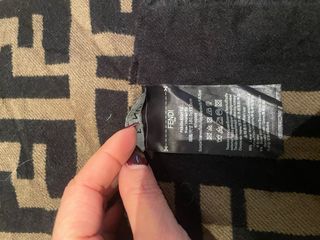 Sciarpa Fendi FF Logo Marrone Nero