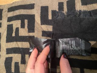 Sciarpa Fendi FF Logo Marrone Nero