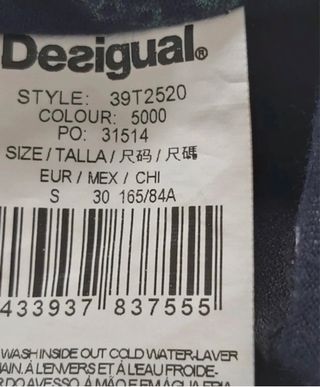 Vestido Desigual Talla S. Nuevo