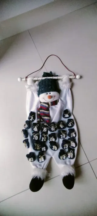 Pupazzo di Neve Calendario Avvento Stoffa