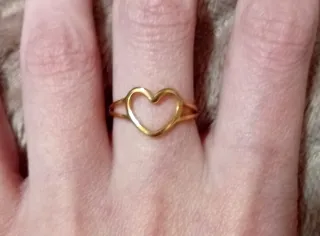 Anillo dorado de acero inoxidable ajustable