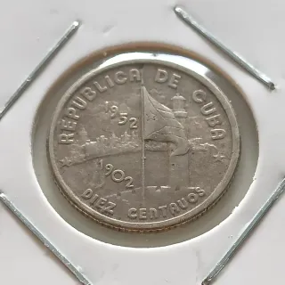 Moneda Cuba 10 Centavos 1952