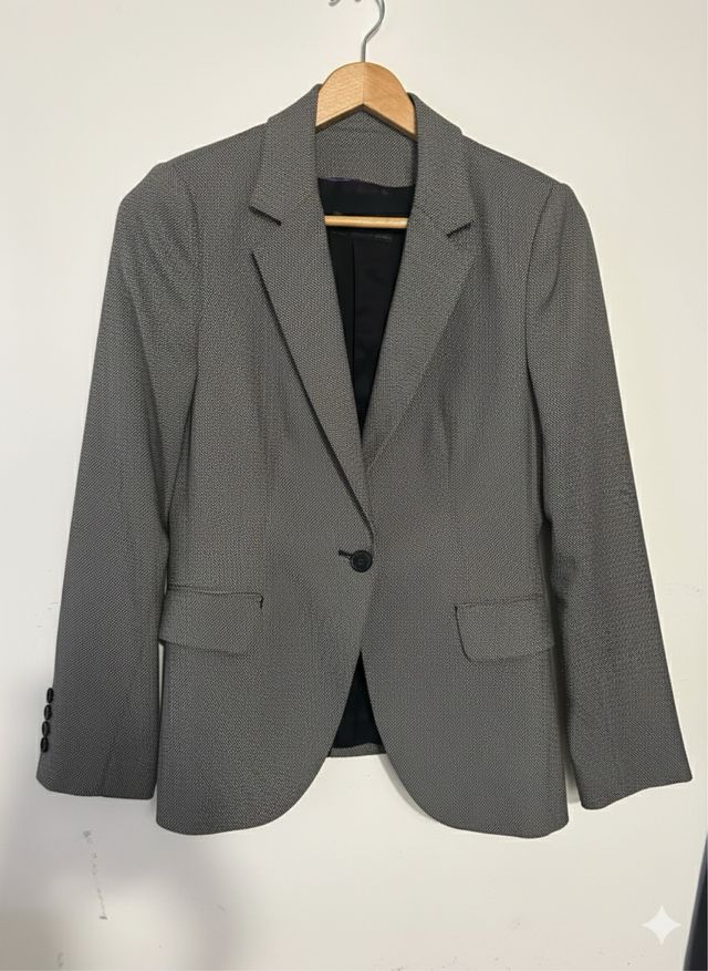 Blazer gris micro textura Talla M