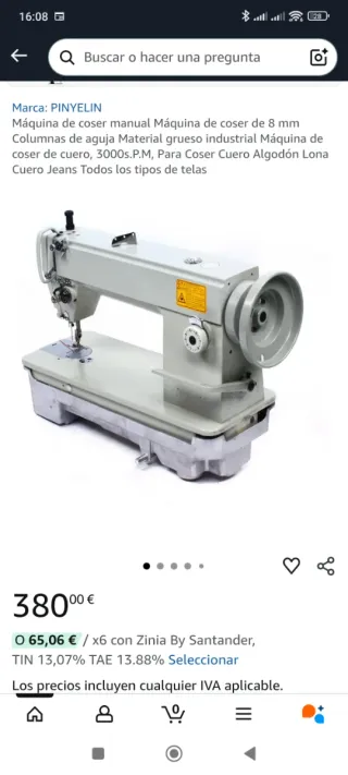 Máquina de coser industrial Pinyelin