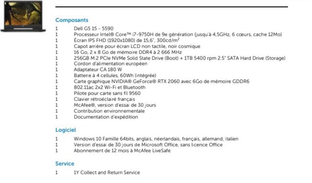 Dell G5 15 - 5590 - Estado perfecto