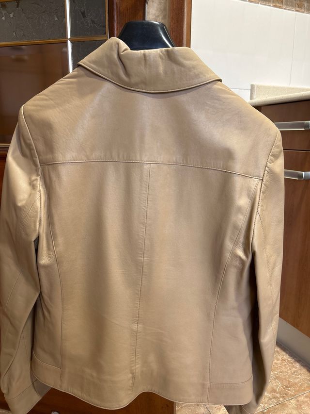 Chaqueta de piel beige Talla M