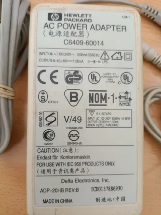 Adaptador AC HP C6409-60014 18V 1100mA