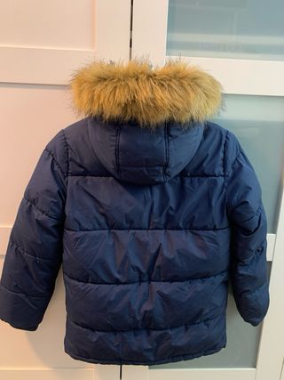 Parka niño azul con capucha