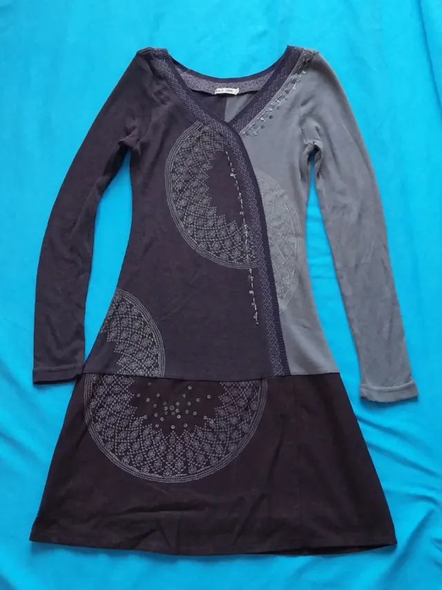 Vestido Last Girl en tonos marrones