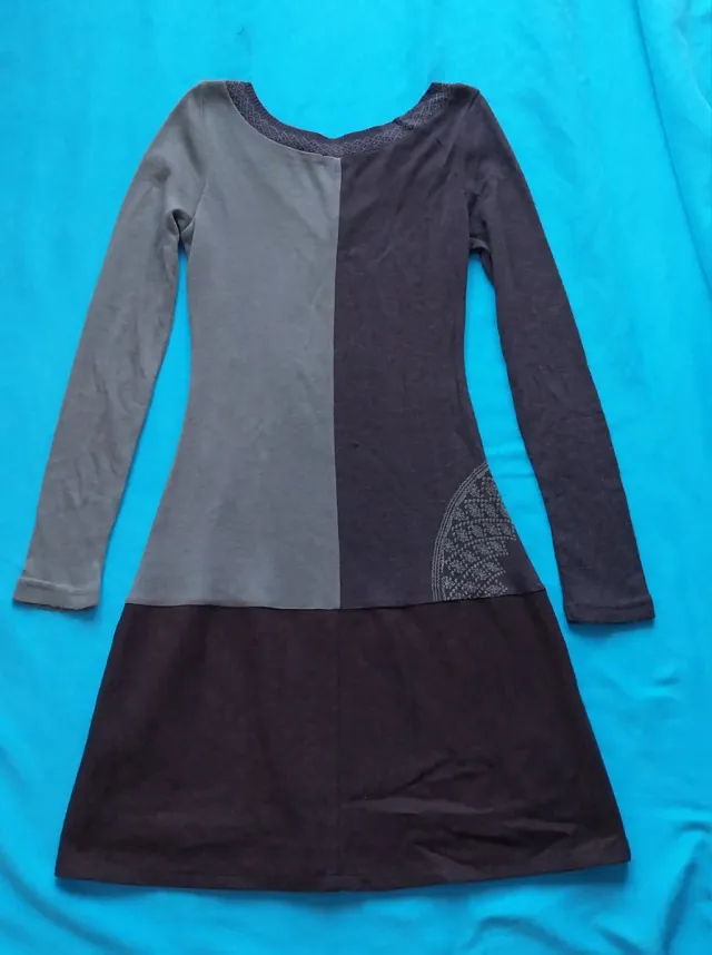 Vestido Last Girl en tonos marrones