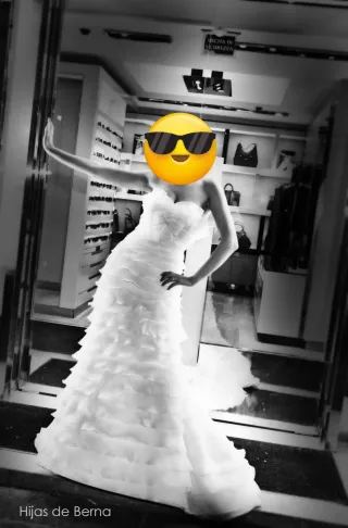 Traje de Novia Blanco con Volantes