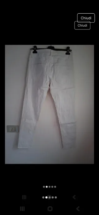 Pantaloni Uomo Bianchi Strappati