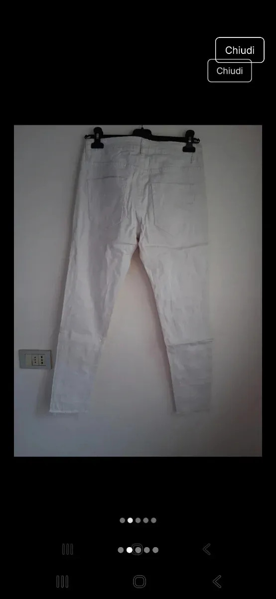 Pantaloni Uomo Bianchi Strappati