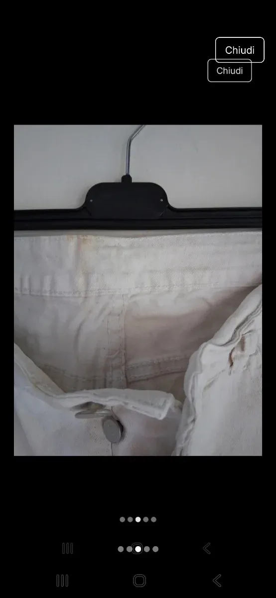 Pantaloni Uomo Bianchi Strappati