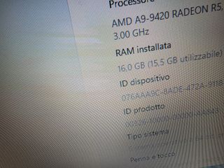 hp   AMD 15.6 " Laptop   a9- 32  GB ram ssd  256