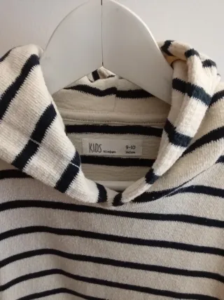 Jersey marinero rayas capucha 9-10 años