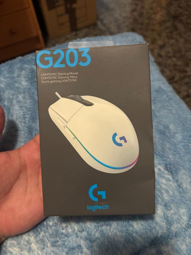Ratón Gaming Logitech G203 LIGHTSYNC Blanco