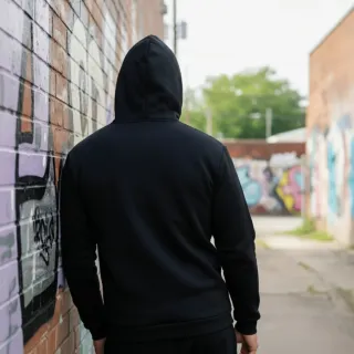 Sudadera con capucha y cremallera XL