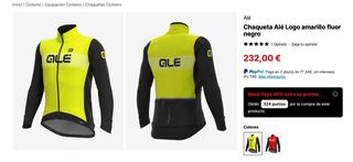 Chaqueta Alé Fluor Negro