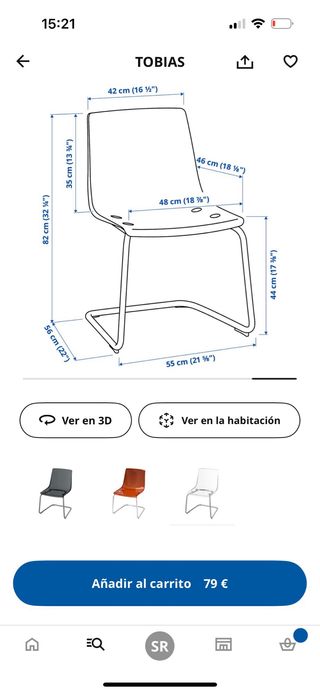6 Sedie TOBÍAS Ikea Trasparenti