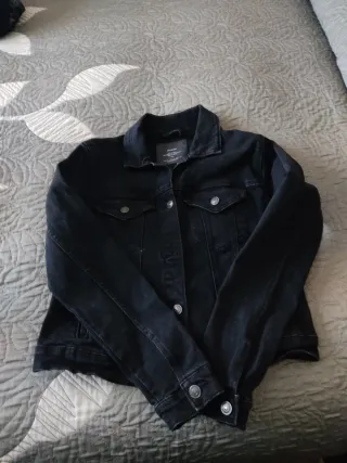 Cazadora vaquera negra mujer